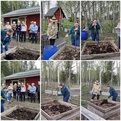 Kompostointikurssi Anneli Niemisen Aenolassa. ProAgrian asiantuntija Riitta Peräinen opasti kompostin perustamisessa ja ylläpidossa. 